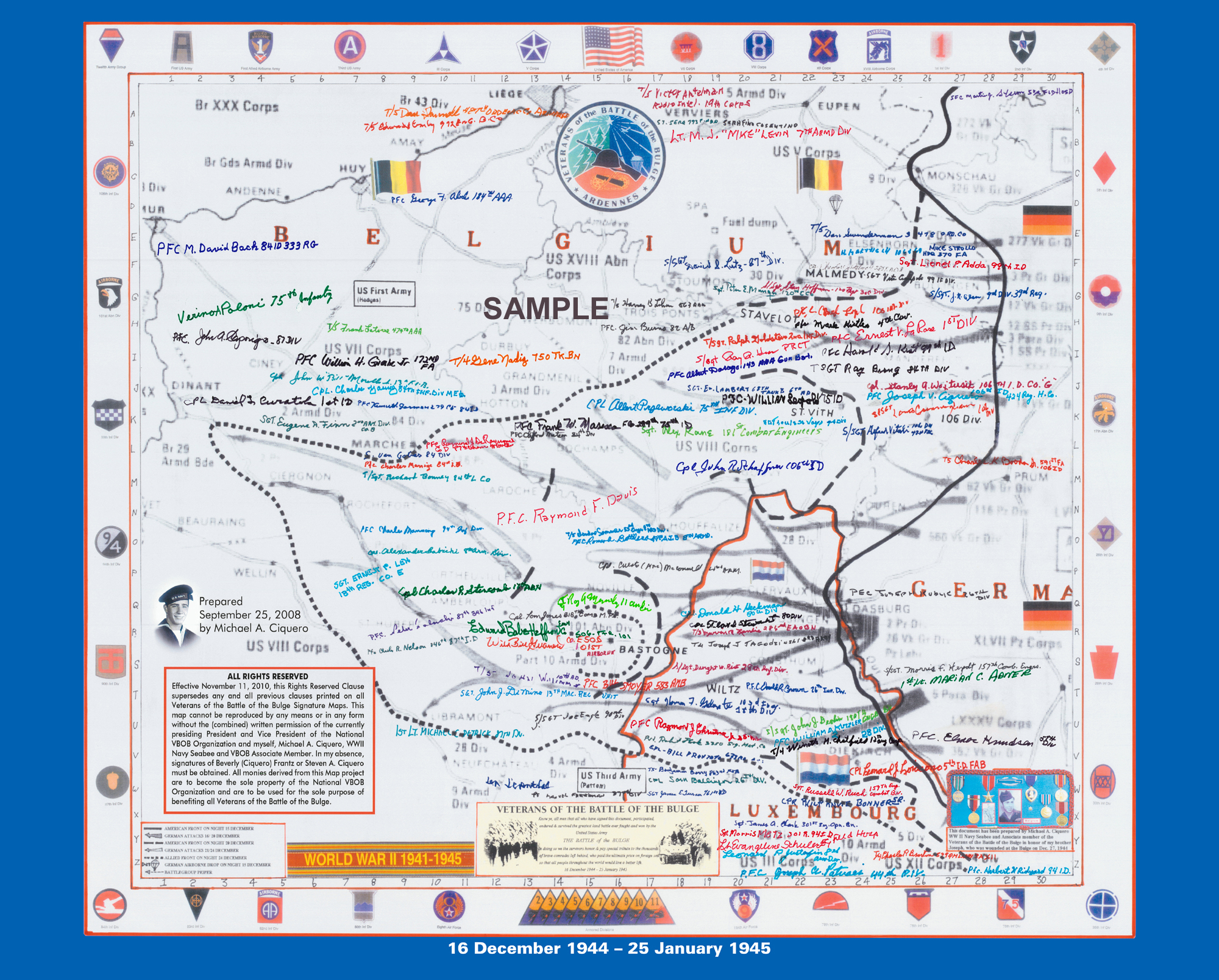 Battle of the Bulge Map Temporary Battle of the Bulge