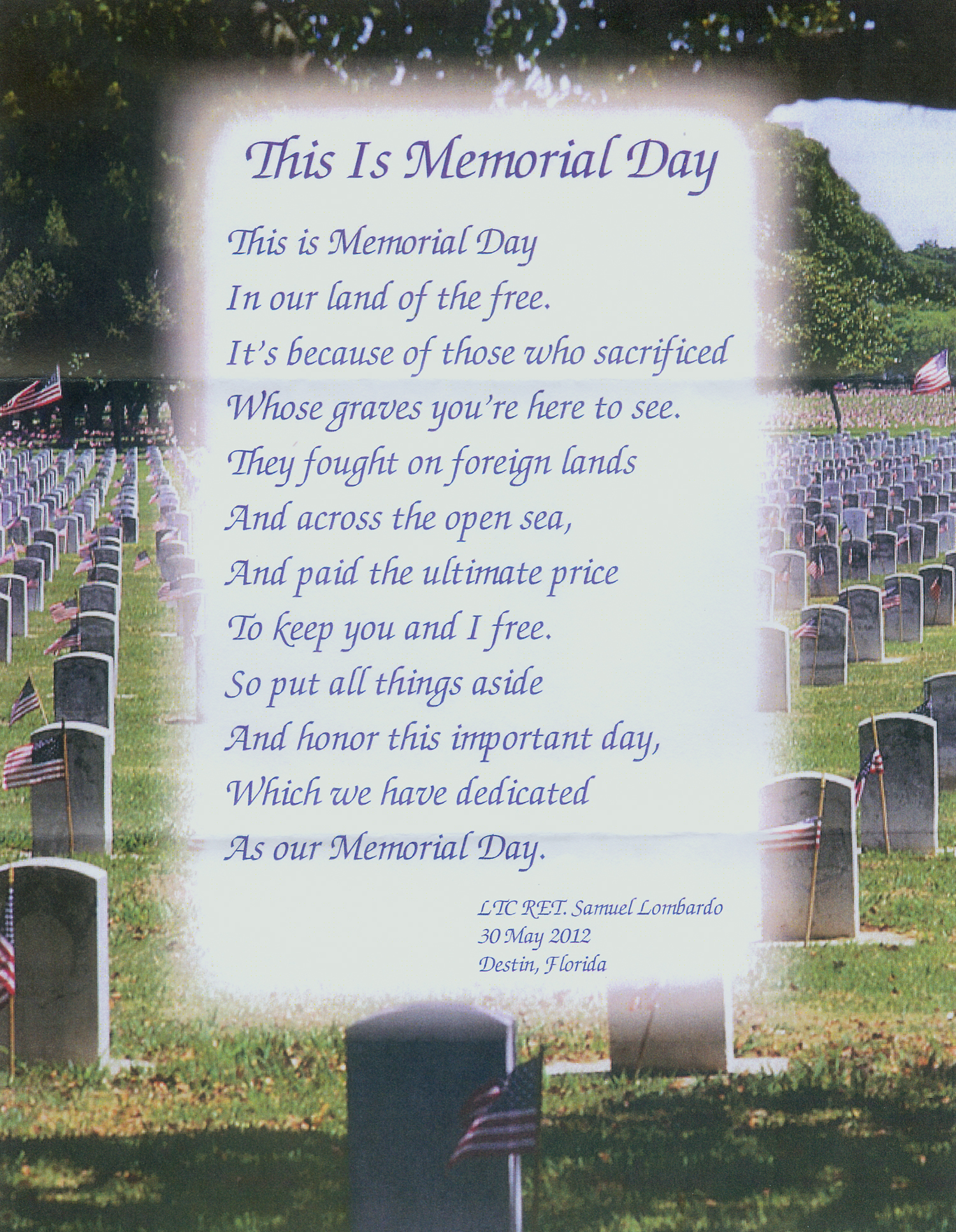 1 Quote: Memorial Day Poems Poetry
