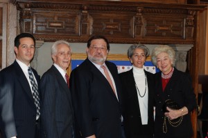 (l-r) Steven Ciquero, Mike Ciquero, Ambassador Jean-Louis Wolzfeld, Michele Ciquero, Helen Ciquero