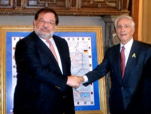 (l-r) Ambassador Jean-Louis Wolzfeld, Mike Ciquero