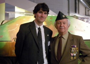 (l-r) Mathieu Billa, Museum curator; Marcel D’Haese BE Fusiliers