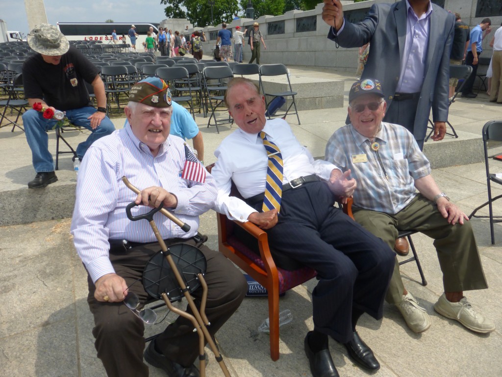 l-r John Bowen, Associate; Bob Dole; Mike Levin, 7th Armored Division