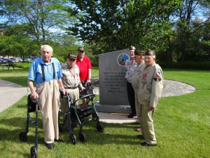 Left to Right George Phillips, John Good, Roland Sayer, Maurice Cole, Richard Rizzio, President of West Michigan Chapter and event organizer, Lewis Charles