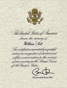 Presidential Memorial Certificate