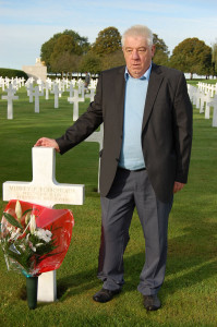 Henri Rogister at his adopted grave