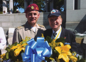 Col. Andrew Ordynovych, the Military Attache of Ukraine and J David Bailey, VBOB, at the D-Day event in Washington DC. 